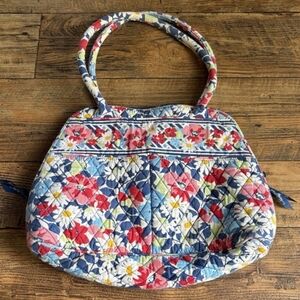 Vera Bradley Blue and Red Floral Shoulder Bag